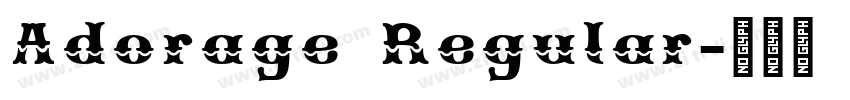 Adorage Regular字体转换
